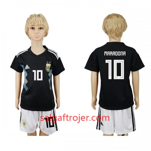 Argentina Fodboldtrøjer Maradona 10 Børn Udebanesæt VM 2018 Argentina Fodboldtrøjer Maradona 10 Børn Udebanesæt VM 2018